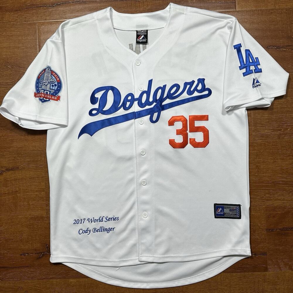 Majestic Los Angeles Dodgers Cody Bellinger Baseball Jersey XL World Series USA